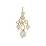 Pendentif perles or