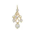 Pendentif perles or jaune 2. 92g