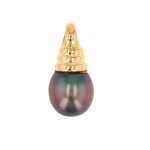 Pendentif perle de tahiti or jaune 3. 37g
