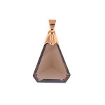 Pendentif quartz fum 30 carats en or jaune