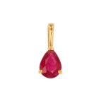 Pendentif rubis 0. 72 carat or jaune 0. 98g