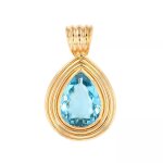 Pendentif topaze 11. 65 carats or jaune 14. 94g