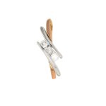 Pendentif trilogie diamants 0. 17 carat 2 ors 1. 45g