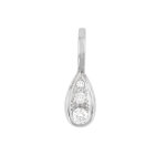 Pendentif vintage diamants 0. 17 carat or blanc 1. 77g