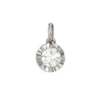 Pendentif vintage diamant 0. 75 carat or blanc 1. 30g