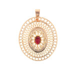 Pendentif vintage grenat 1. 28 carat or jaune 5. 20g