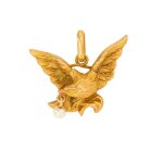 Pendentif vintage perle de culture or jaune 1. 69g