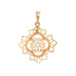Pendentif vintage perle de culture or jaune 2. 13g