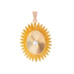 Pendentif vintage perle or jaune 4. 99g