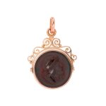 Pendentif vintage sardoine or rose 6. 10g