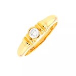 Solitaire diamant 0. 25 carat or jaune 2. 97g
