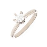 Solitaire diamant 0. 33 carat en platine