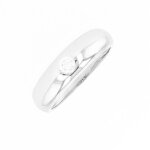 Solitaire jonc diamant 0. 10 carat or blanc 3. 49g Solitaire jonc diamant 0. 10 carat or blanc 3. 49g