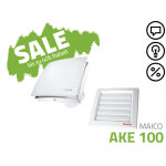 Ake 100 extracteur d'air pour petits locaux 0084. 0220 - maico