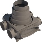 Bosch accessoire pour ventilation rsidentielle vk 125 - b caisson de distribution d'air en plastique ...