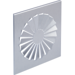 Cache de sortie  jet hlicodal (design plat) aspect inox - viessmann