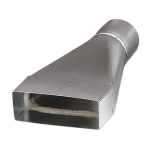 Helios fk - Ü 100 / 200 adaptateur de tube dn 100 vers gaine plate 200x50, acier galvanisé - 02997 Helios fk - Ü 100 / 200 adaptateur de tube dn 100 vers gaine plate 200x50, acier galvanisé - 02997