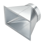 Helios adaptateur vmc double flux 800 sv, symtrique pour kwl 800s, de section rectangulaire vers dn ...