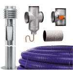 Helios kit lewt - tube collecteur, traverse murale, colonne d'aspiration, commande - 02977