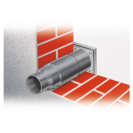 Helios tmk 125 / 150 traverse de mur t�lescopique - pour passage mural, avec raccord dn 125 / 150 / 160 ...