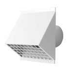 Kermi x - well grille pare - intempries dn 180, aluminium, blanc ral 9016 - y2401180011k