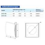 Blauberg kit d'encastrement mural pour ventilateurs d'extraction de salle de bain