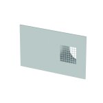 Grille de faade combine comfoedge dupla dn160, prise d'air extrieur  gauche, finition aspect acier ...