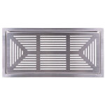 Pluggit grille de recouvrement carrée inox, avec cadre d'encastrement - pl126 Pluggit grille de recouvrement carrée inox, avec cadre d'encastrement - pl126
