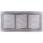 Pluggit grille de finition wave en acier inoxydable, y compris cadre de montage - pl128 Pluggit grille de finition wave en acier inoxydable, y compris cadre de montage - pl128