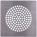 Pluggit grille d'extraction en acier inoxydable, motif cercle, carre - evbp2