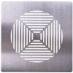 Pluggit bouche d'extraction d'air carr�e en acier inoxydable - evbp5