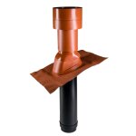 Pluggit chapeau de toiture isol dn160 en plastique rouge - dh160 - kr