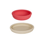 Assiette et bol rouge en silicone Ø18xh2, 8cm Assiette et bol rouge en silicone Ø18xh2, 8cm