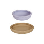 Assiette et bol violet en silicone Ø18xh2, 8cm Assiette et bol violet en silicone Ø18xh2, 8cm