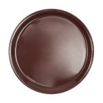 Assiette marron en terre cuite 27xh1, 9cm