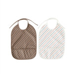 Bavoir blanc en polyester recycl h37x27 cm
