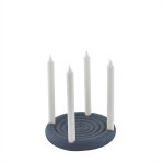 Bougeoir bleu en gr�s �24, 5xh3cm