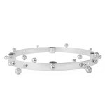 Bougeoir noël gris en acier inoxydable Ø33x5, 5cm Bougeoir noël gris en acier inoxydable Ø33x5, 5cm