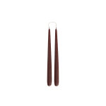 Bougies marron en paraffine �2, 2xh28cm