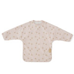 Cape bavoir dinner time lapin gris en polyester h45x32, 5cm