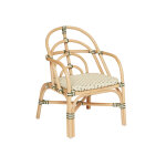 Chaise marron en rotin h49x40x45cm