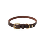 Collier marron en cuir 46x1, 2cm