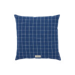 Coussin bleu en coton organique h48x48cm