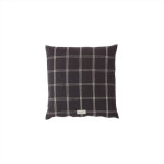 Coussin carr anthracite en coton organique h50x50cm
