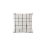 Coussin carr blanc en coton organique h50x50cm