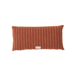 Coussin long rouge en coton organique h30x60cm