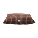 Coussin marron en coton organique h75x94cm