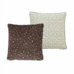 Coussin marron en coton organique oekotex et en polyester h50x50cm