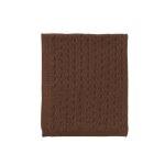 Couverture marron en laine h80x100cm