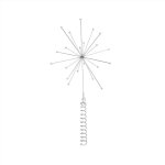 Etoile de nol argent en mtal h24x23x23cm